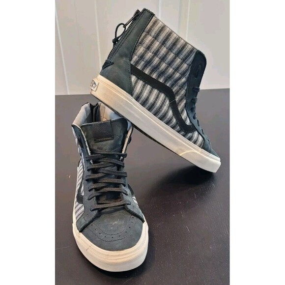 VANS SK8 CALIFORNIA Hi Top ZIP Italian Weave Skate Shoes Men's 8.5 Wmns 10 Zip - Picture 1 of 7